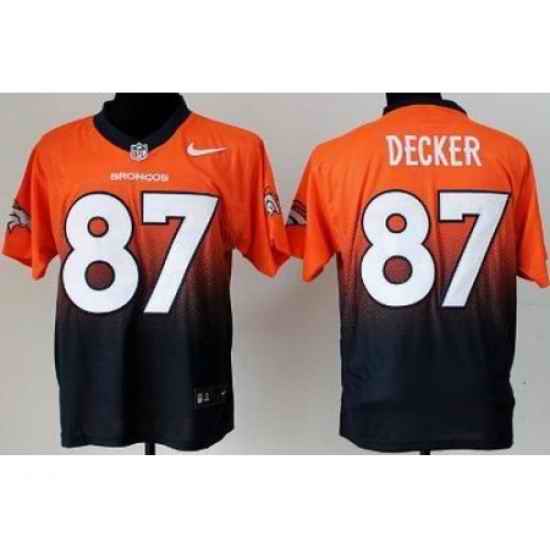 Nike Denver Broncos 87 Eric Decker Orange Blue Elite Drift Fashion II NFL Jersey